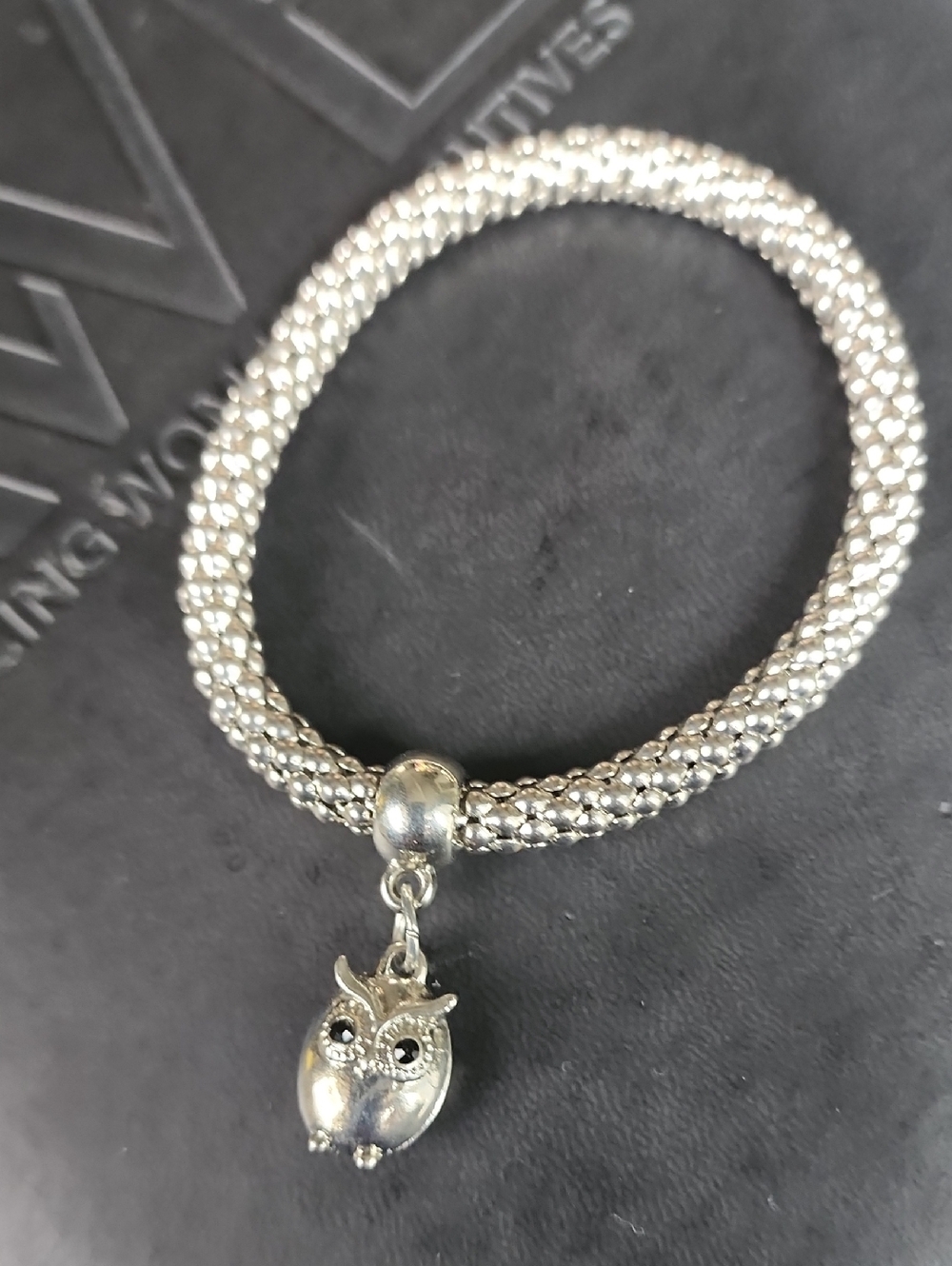 Silver Owl Charm Bracelet - Women Jewelry